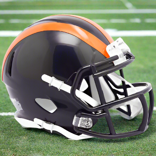 Chicago Bears 🟠 1936 Throwback Riddell Speed Mini Football Helmet – Vintage Stripe Classic