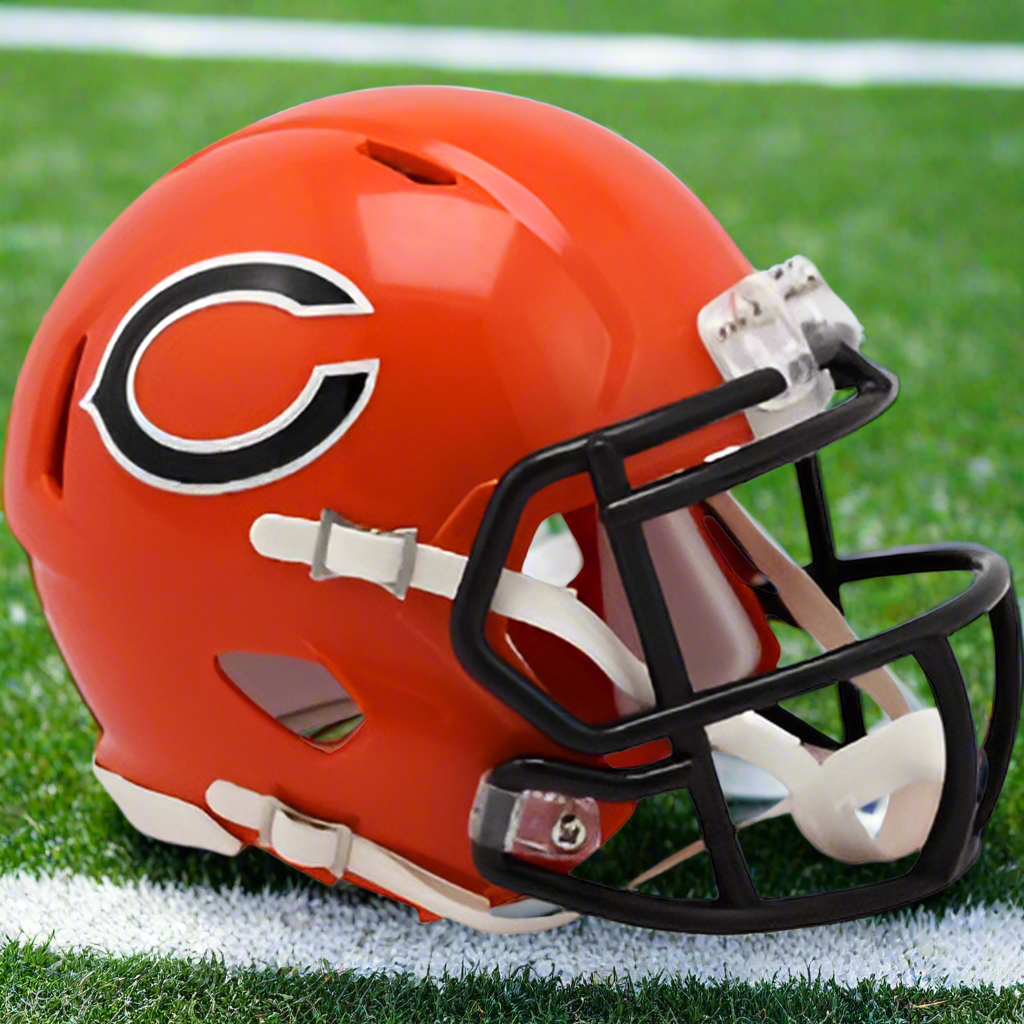 Chicago Bears 🟠 2022 Alternate Riddell Speed Mini Football Helmet – Orange Out Edition