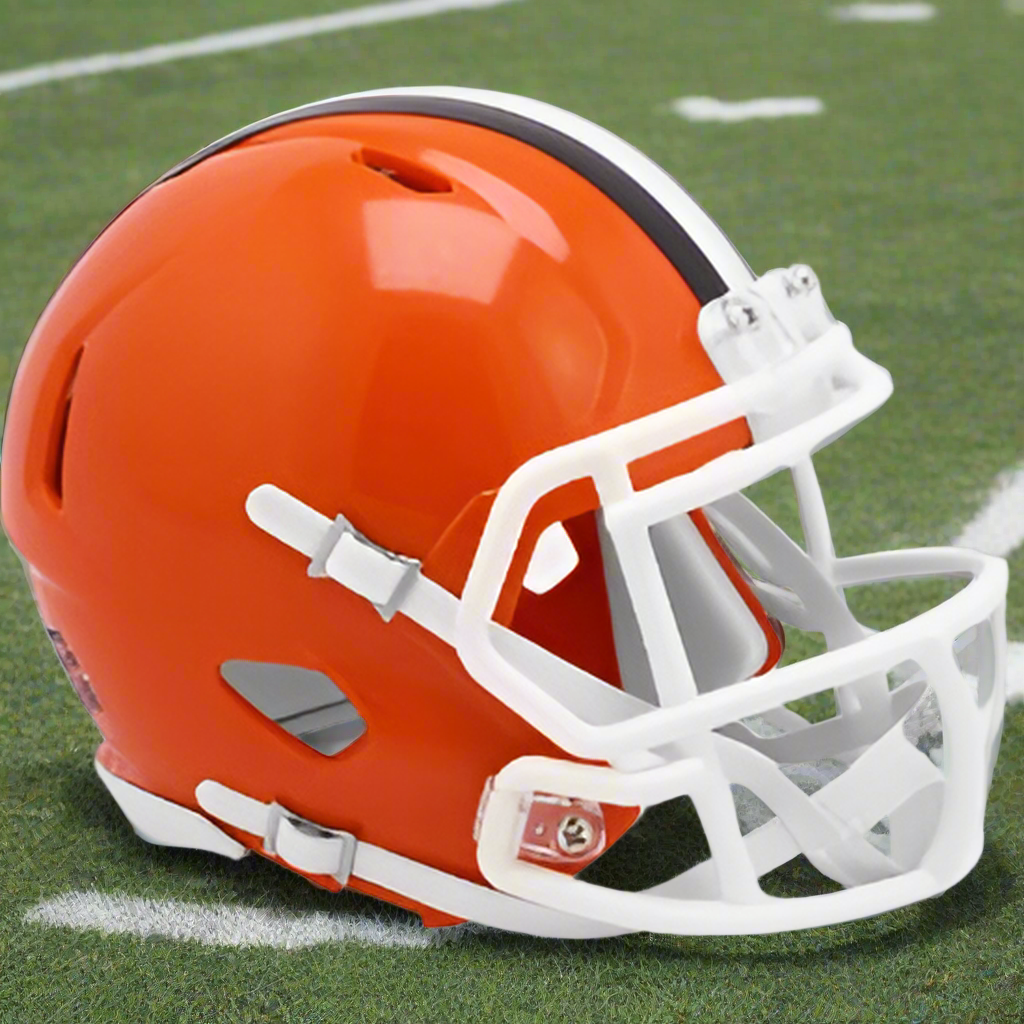 Cleveland Browns 🟠 '75–'05 Throwback Riddell Speed Mini Football Helmet – 30-Year Era Classic