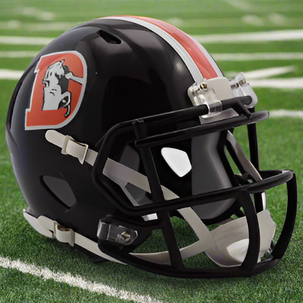 Denver Broncos π· 2016 Color Rush Riddell Speed Mini Football Helmet β Deep Navy Throwback Edition