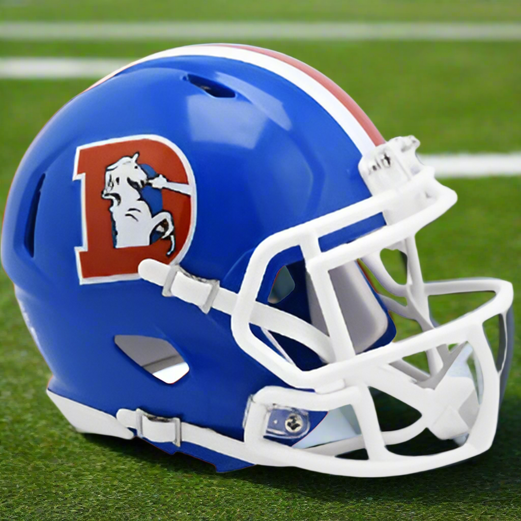 Denver Broncos π· '75β'96 Throwback Riddell Speed Mini Football Helmet β Mile High Classic Edition