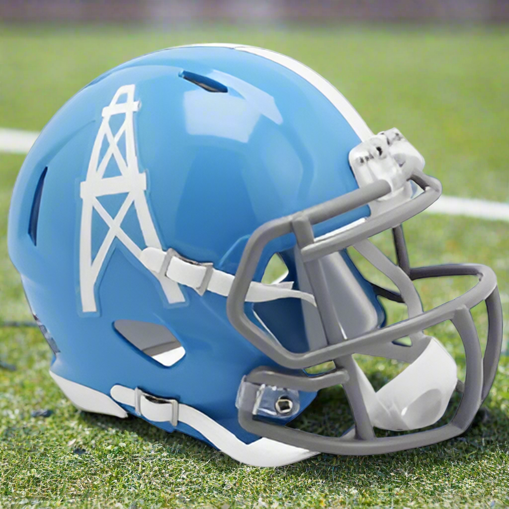Houston Oilers 🛢️🔵 '60–'62 Throwback Riddell Speed Mini Football Helmet – Original AFL Classic