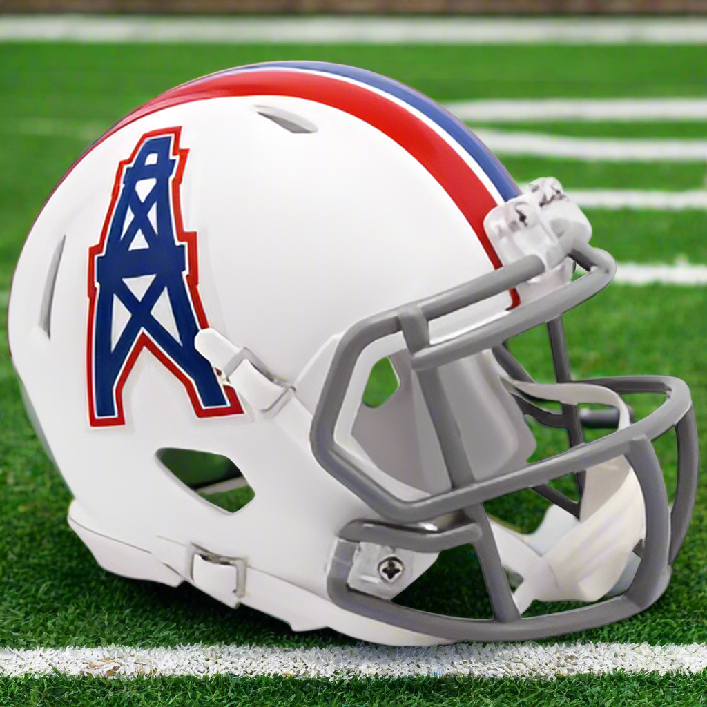 Houston Oilers 🛢️⚪ '75–'80 Throwback Riddell Speed Mini Football Helmet – Earl Campbell Era Classic