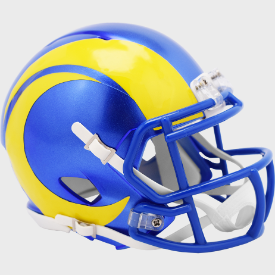 Los Angeles Rams 🐏 Riddell Speed Mini Football Helmet – Modern Royal & Yellow Edition