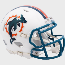 Miami Dolphins 🐬 '97–'12 Throwback Riddell Speed Mini Football Helmet – Late-90s to Early 2000s Era