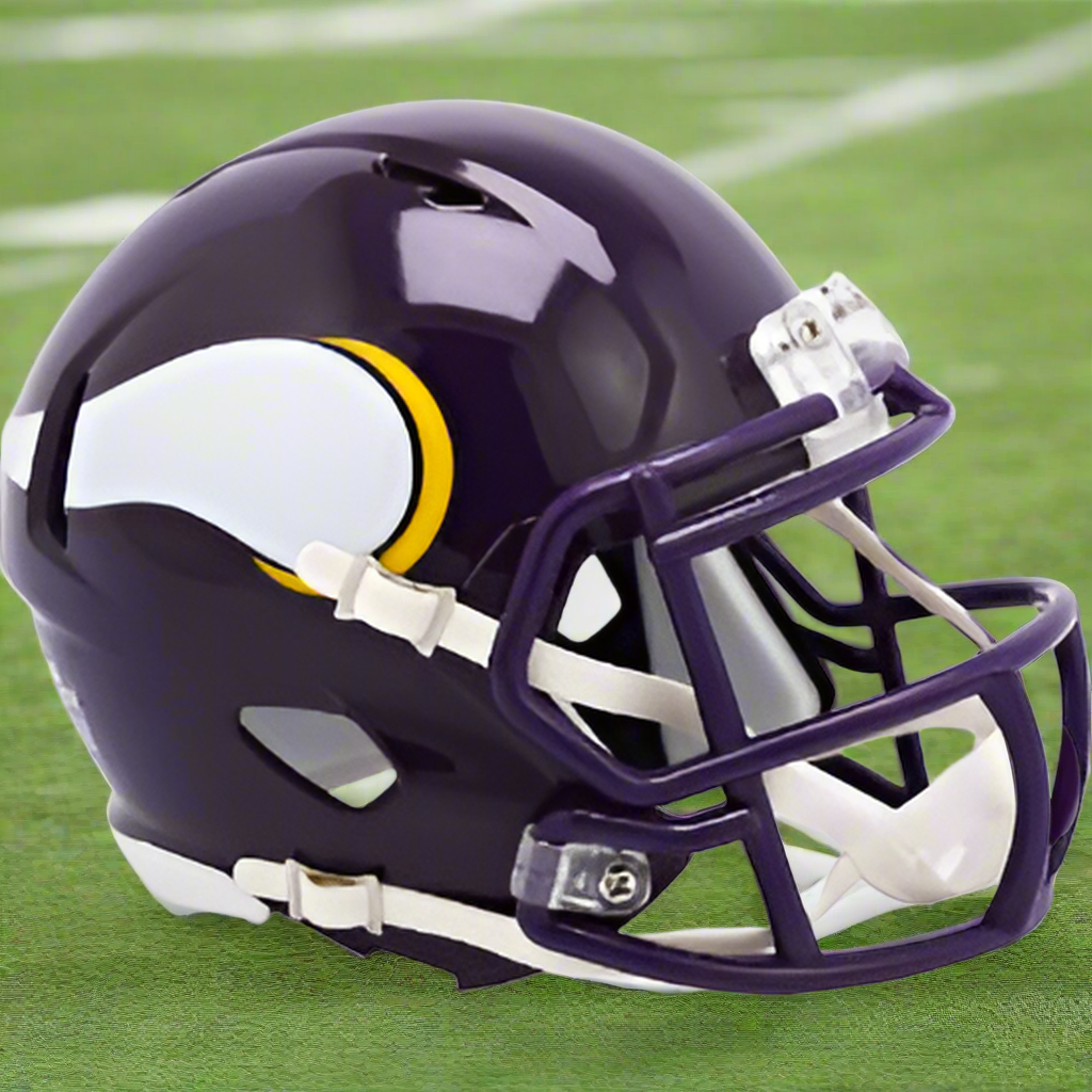Minnesota Vikings 🟣 '83–'01 Throwback Riddell Speed Mini Football Helmet – Purple Reign Era