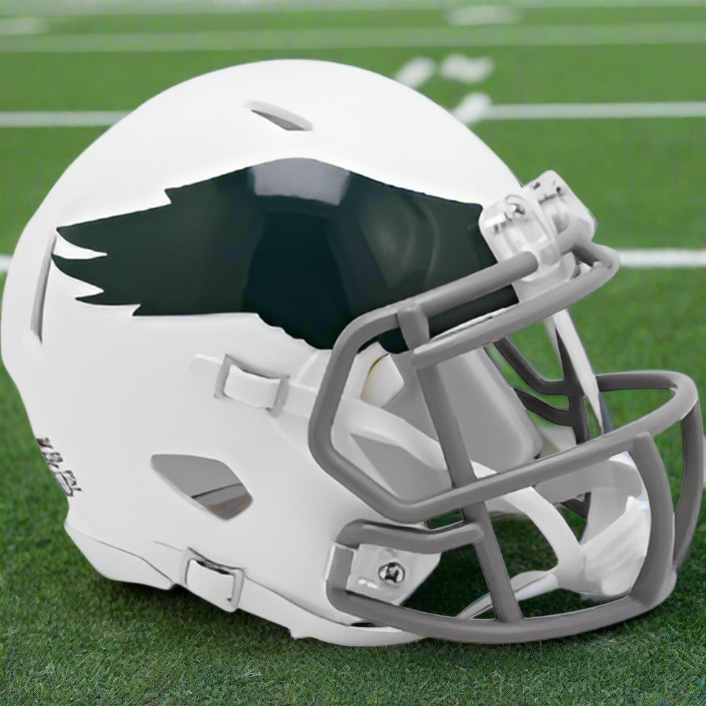 Philadelphia Eagles 🦅 '69–'73 Throwback Riddell Speed Mini Football Helmet – Vintage Green Wings Edition