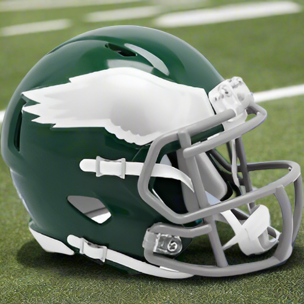 Philadelphia Eagles 🦅 '74–'95 Throwback Riddell Speed Mini Football Helmet – Classic Cunningham Era Edition