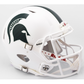 Michigan State Spartans Matte White Riddell Speed Replica Full Size Football Helmet