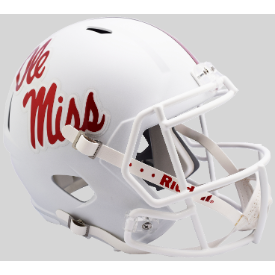 Mississippi (Ole Miss) Rebels White Riddell Speed Replica Full Size Football Helmet
