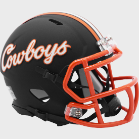 Oklahoma State Cowboys Matte Black Riddell Speed Mini Football Helmet