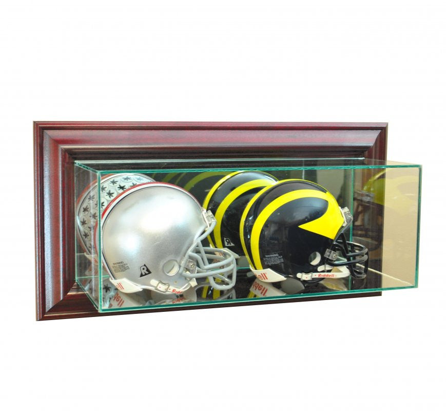 Wall Mounted Double Mini Helmet Display Case