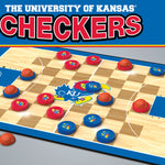 Kansas Jayhawks Checkers Board Game