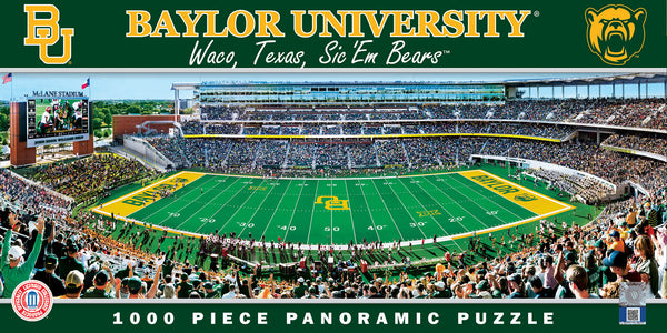 Baylor Bears 1000pc Panoramic Puzzle - 50yd line