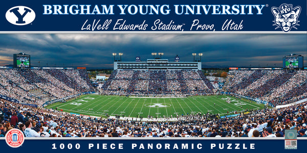 Brigham Young Cougars 1000pc Panoramic Puzzle - 50yd line