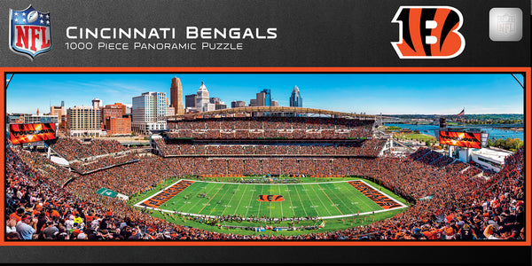 Cincinnati Bengals 1000pc Panoramic Puzzle - 50yd line