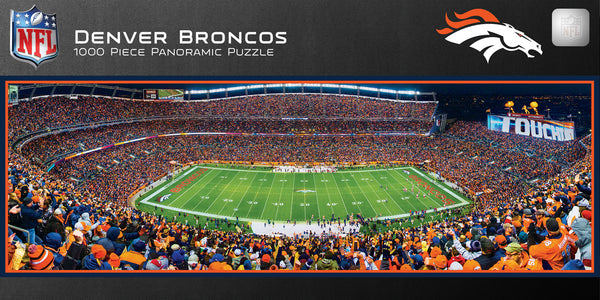 Denver Broncos 1000pc Panoramic Puzzle - 50yd line