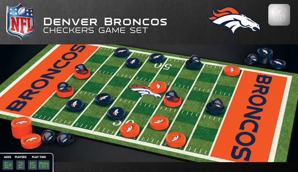Denver Broncos Checkers Board Game