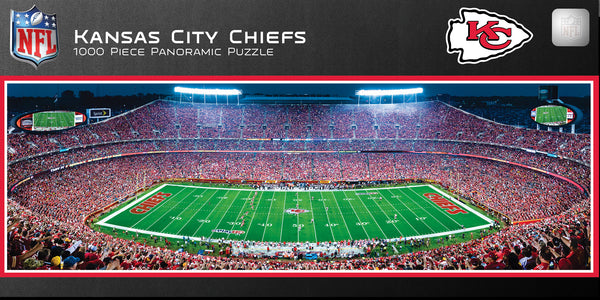Kansas City Chiefs 1000pc Panoramic Puzzle - 50yd line