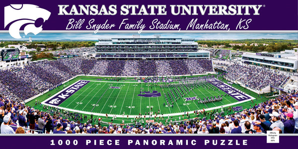 Kansas State Wildcats 1000pc Panoramic Puzzle - 50yd line