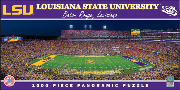 LSU Tigers 1000pc Panoramic Puzzle - 50yd line