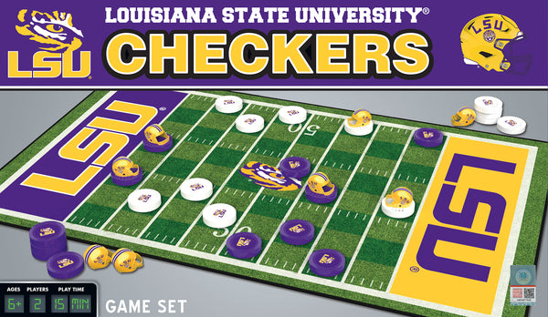 LSU Tigers Checkers Board Game