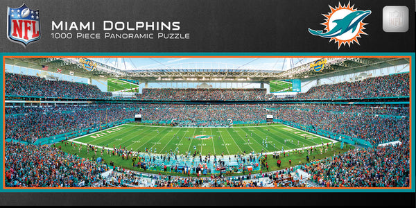 Miami Dolphins 1000pc Panoramic Puzzle - 50yd line