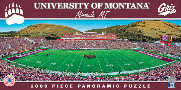 Montana Grizzlies 1000pc Panoramic Puzzle - 50yd line