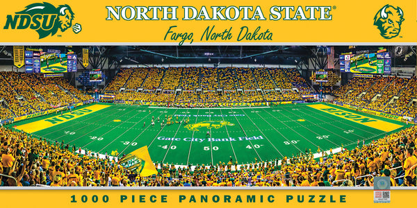 North Dakota State Bison 1000pc Panoramic Puzzle - 50yd line