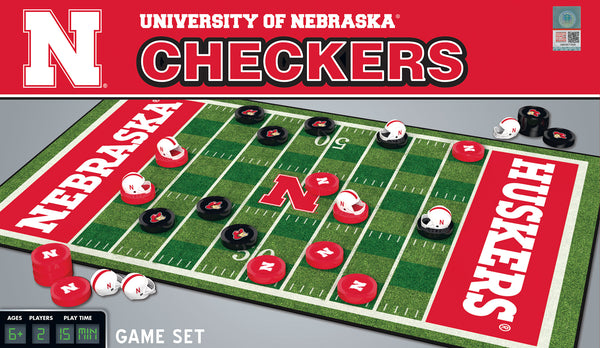 Nebraska Cornhuskers Checkers Board Game