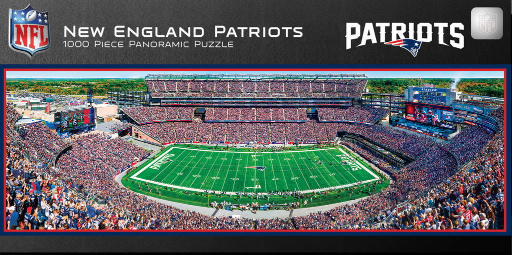 New England Patriots 1000pc Panoramic Puzzle - 50yd line