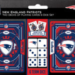 New England Patriots - 2-Pack Playing Cards & Dice Set