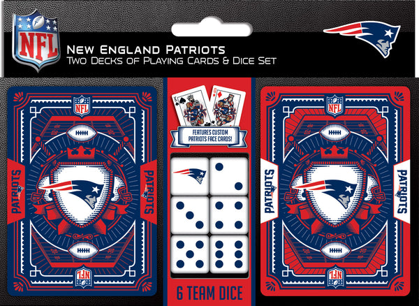 New England Patriots - 2-Pack Playing Cards & Dice Set
