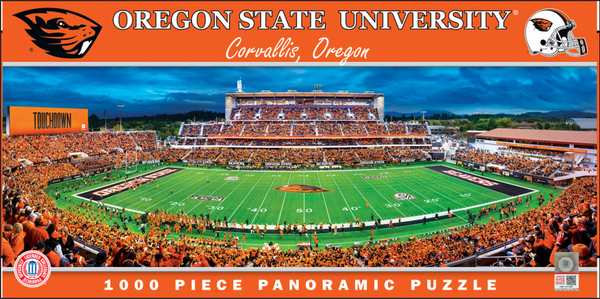 Oregon State Beavers 1000pc Panoramic Puzzle - 50yd line