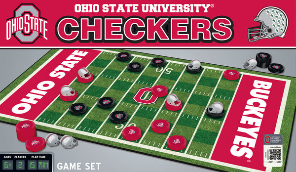 Ohio State Buckeyes Checkers Board Game