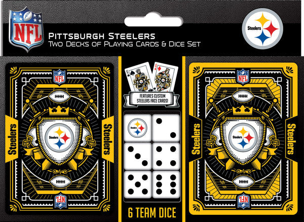Pittsburgh Steelers - 2-Pack Playing Cards & Dice Set