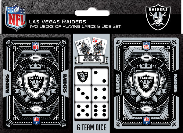Las Vegas Raiders - 2-Pack Playing Cards & Dice Set