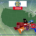 SEC Conference Riddell Speed Mini Football Helmet - Set of 16