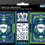 Seattle Seahawks - 2-Pack Playing Cards & Dice Set