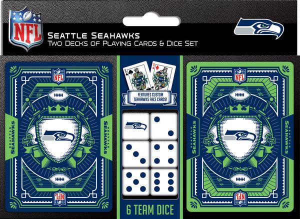 Seattle Seahawks - 2-Pack Playing Cards & Dice Set