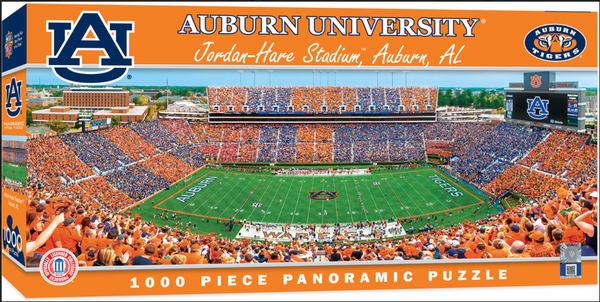 Auburn Tigers 1000pc Panoramic Puzzle - 50yd line