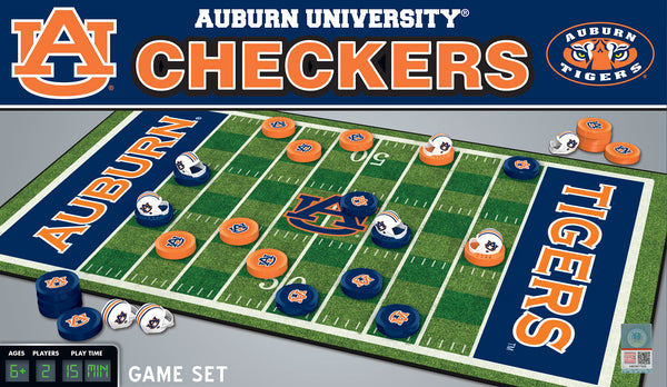 Auburn Tigers Checkers Board Game