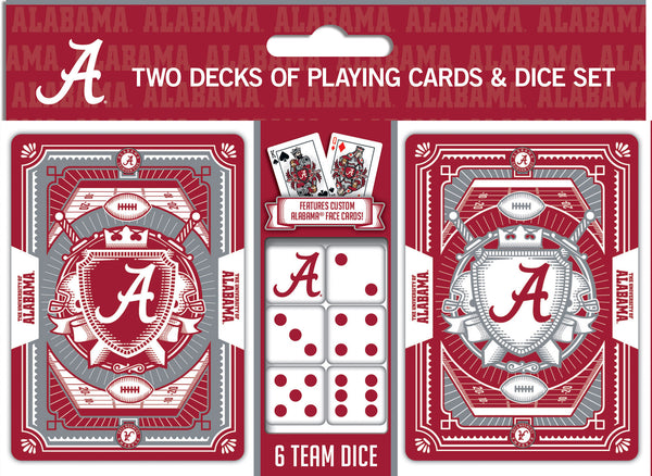 Alabama Crimson Tide - 2-Pack Playing Cards & Dice Set