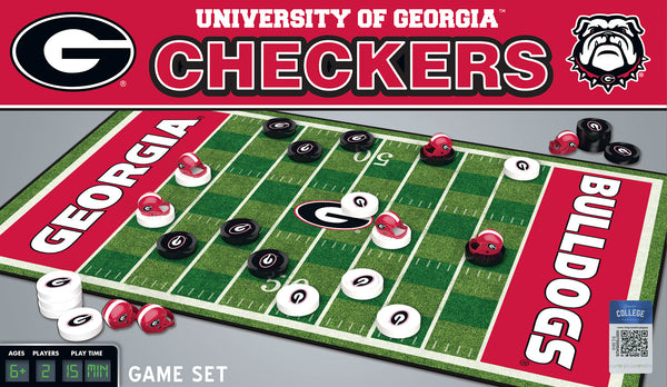 Georgia Bulldogs Checkers Board Game