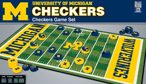 Michigan Wolverines Checkers Board Game