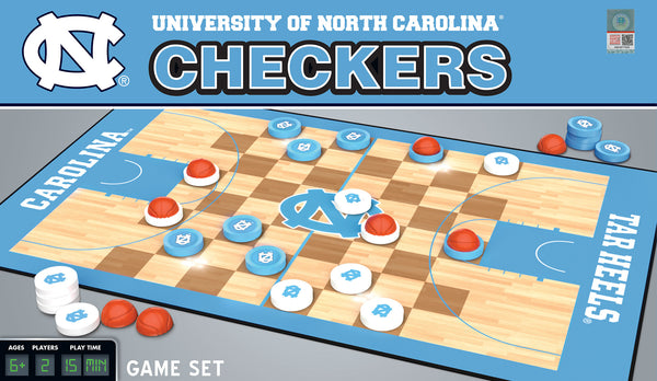 UNC Tar Heels Checkers Board Game