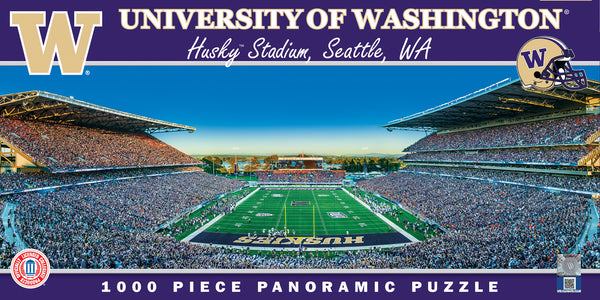 Washington Huskies 1000pc Panoramic Puzzle - 50yd Line