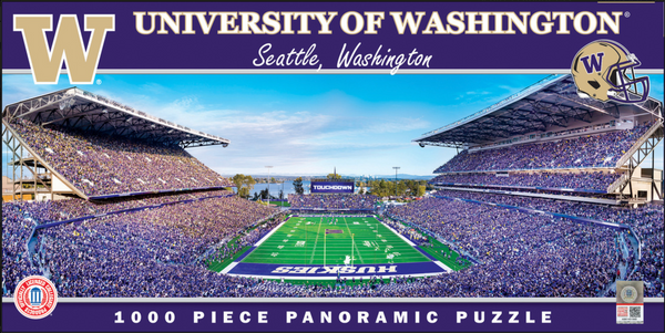 Washington Huskies 1000pc Panoramic Puzzle - End Zone