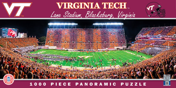 Virginia Tech Hokies 1000pc Panoramic Puzzle - 50yd Line