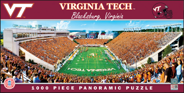 Virginia Tech Hokies 1000pc Panoramic Puzzle - End Zone